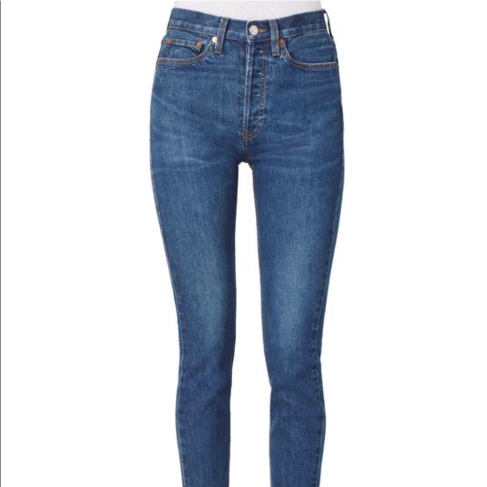 Re done high rise ankle crop originals